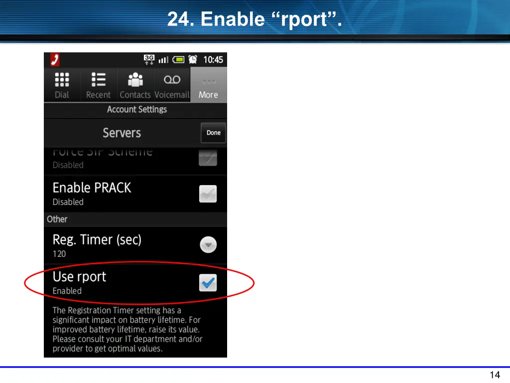 24 enable rport