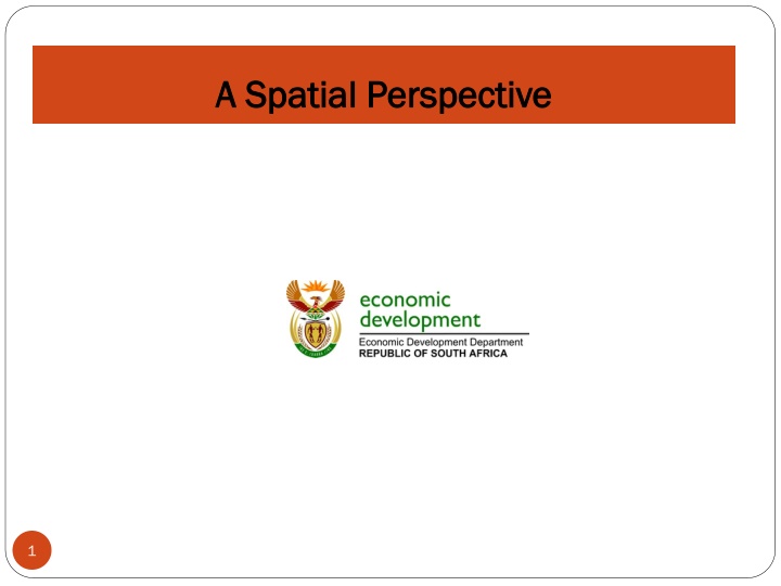 a spatial a spatial perspective perspective