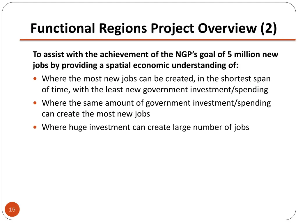 functional regions project overview 2