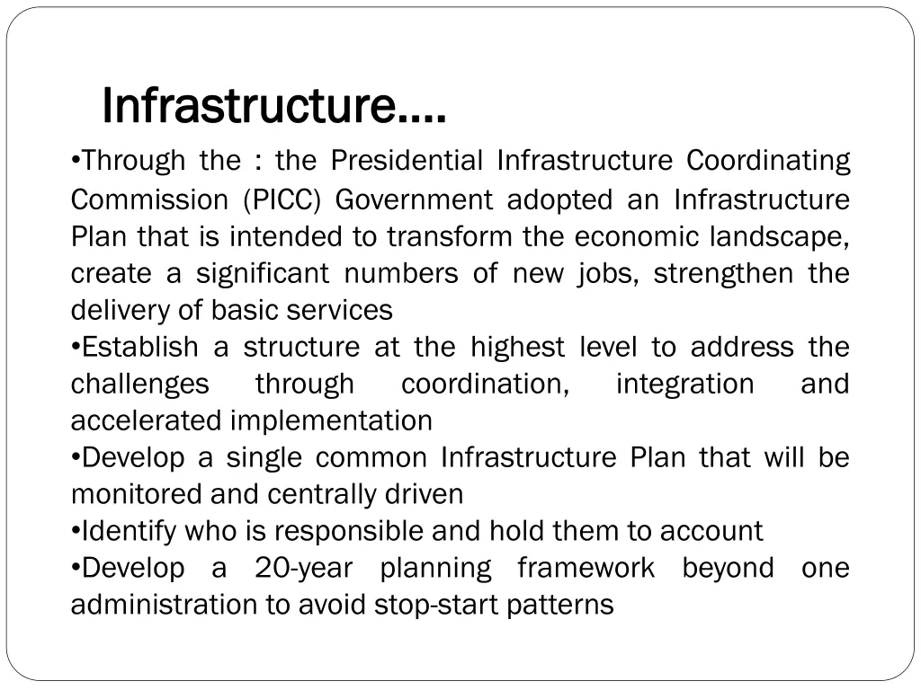 infrastructure infrastructure through