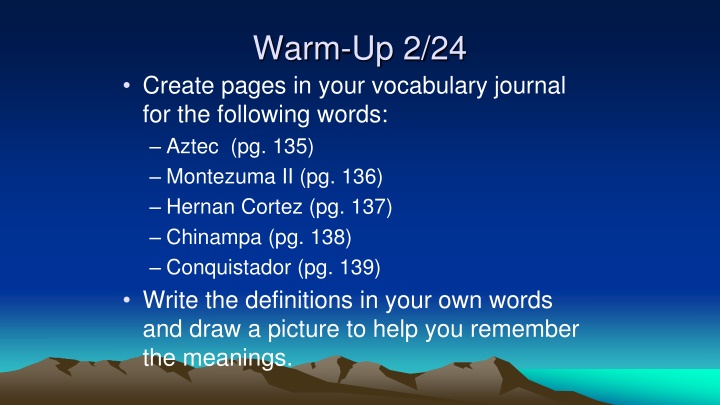 warm up 2 24