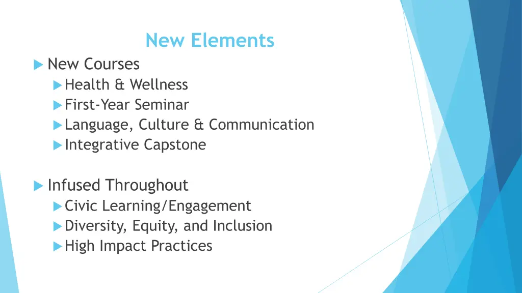 new elements