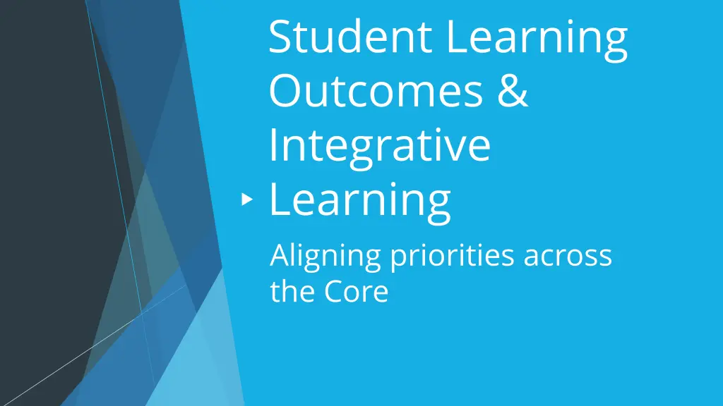 student learning outcomes integrative learning