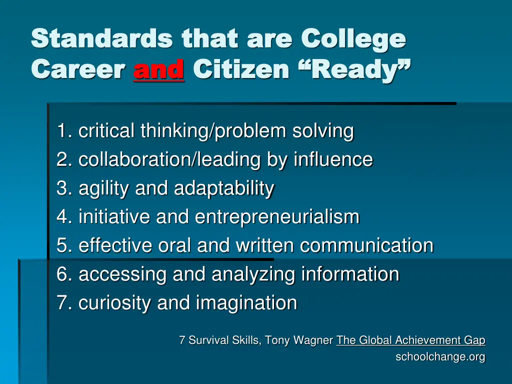 standards that are college standards that