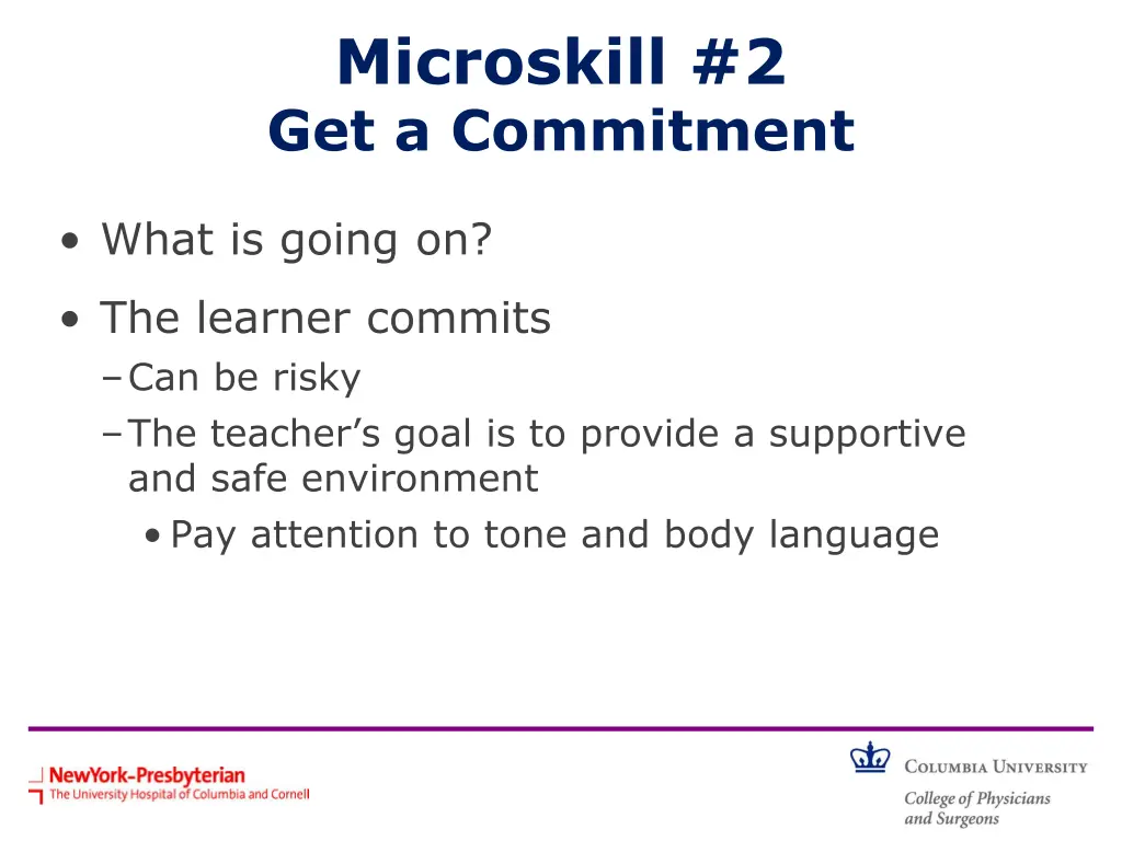 microskill 2 get a commitment