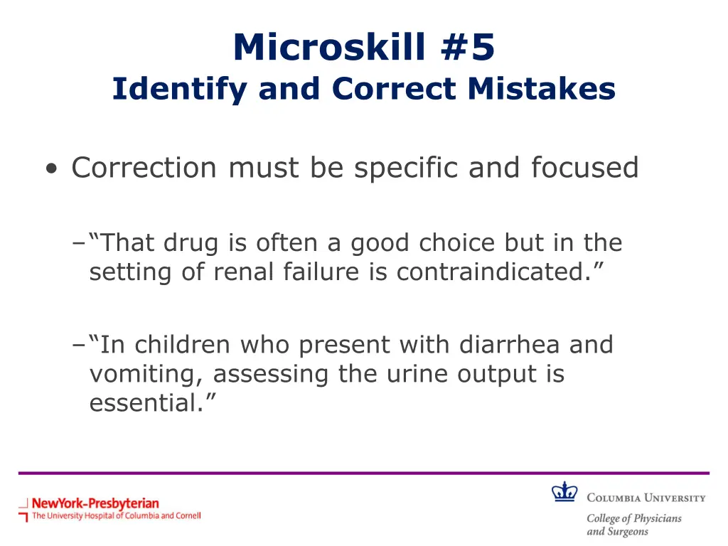 microskill 5 identify and correct mistakes
