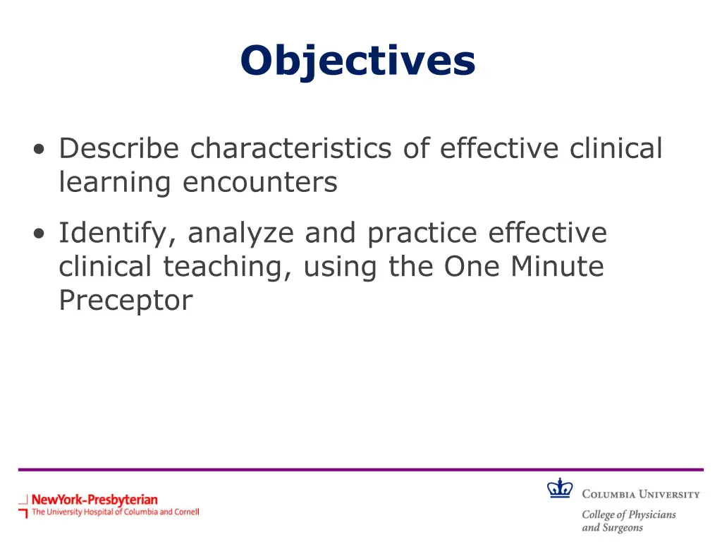 objectives