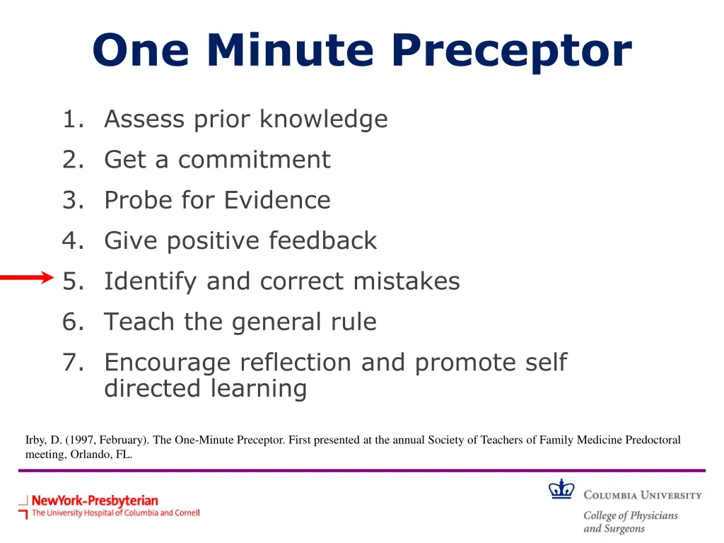 one minute preceptor 5