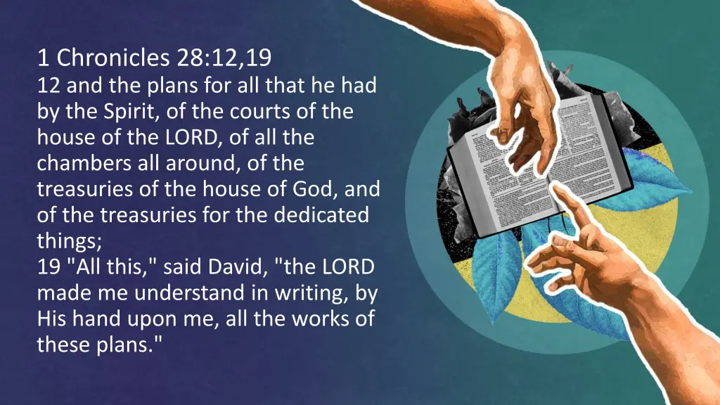 1 chronicles 28 12 19 12 and the plans