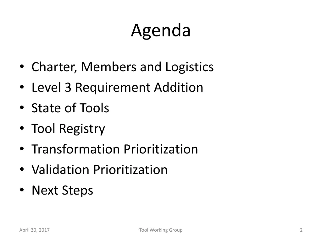 agenda