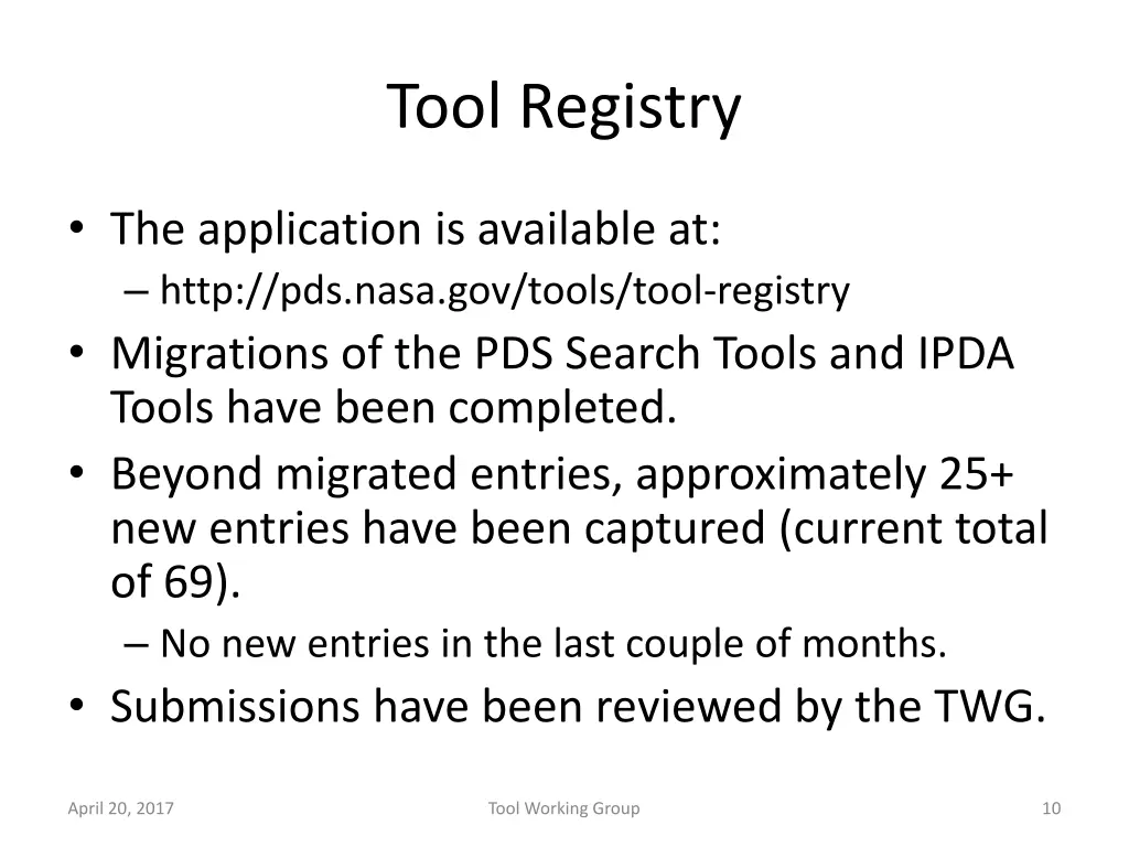 tool registry