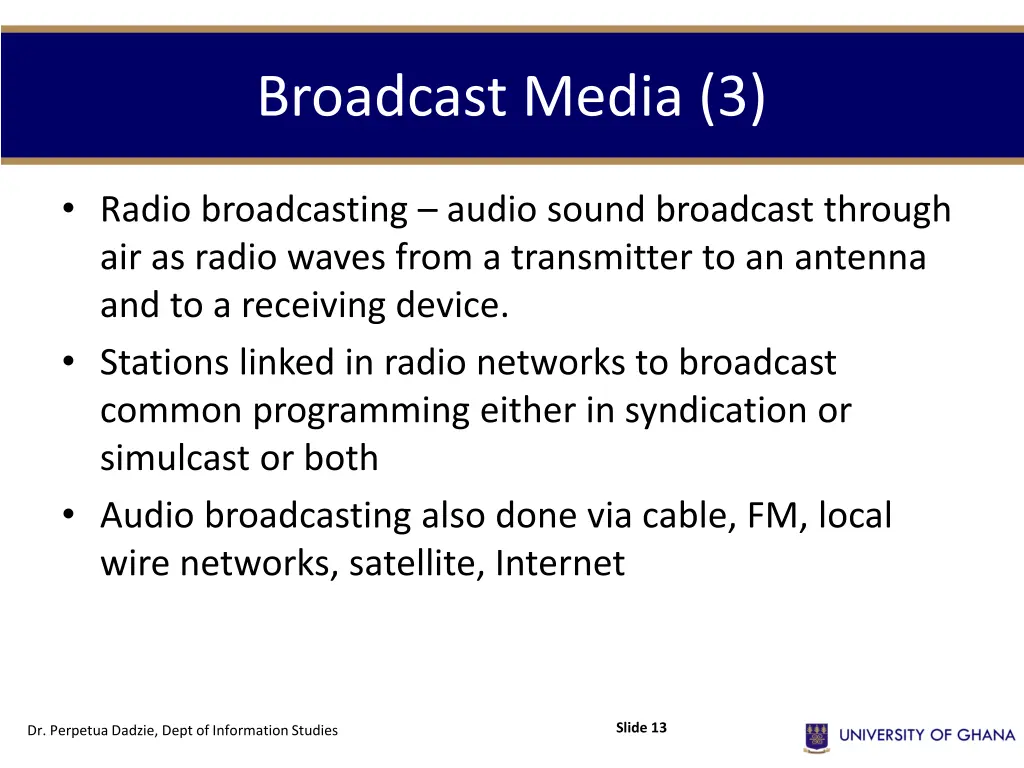 broadcast media 3