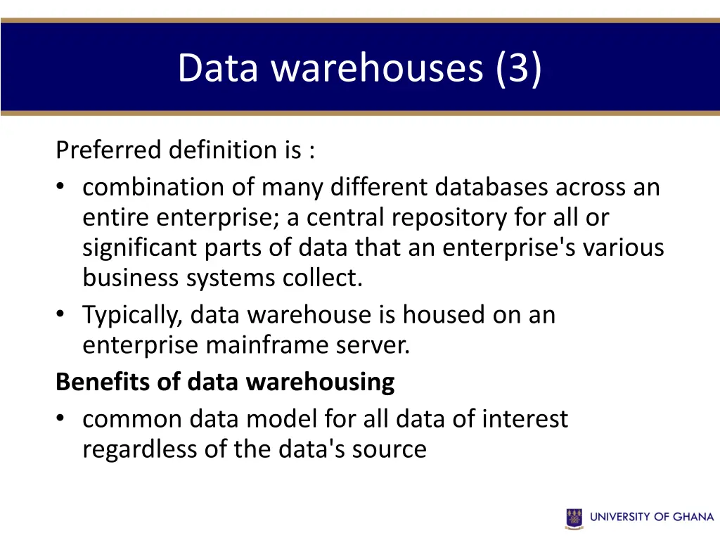 data warehouses 3