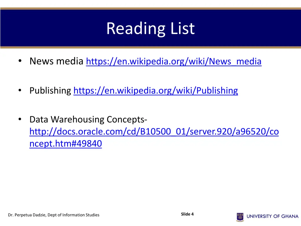 reading list