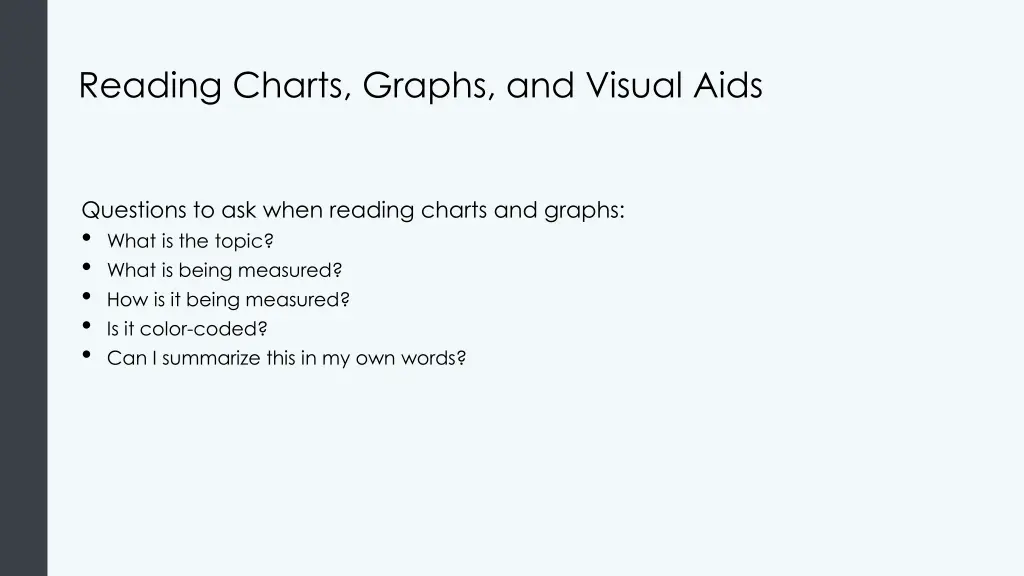 reading charts graphs and visual aids 1