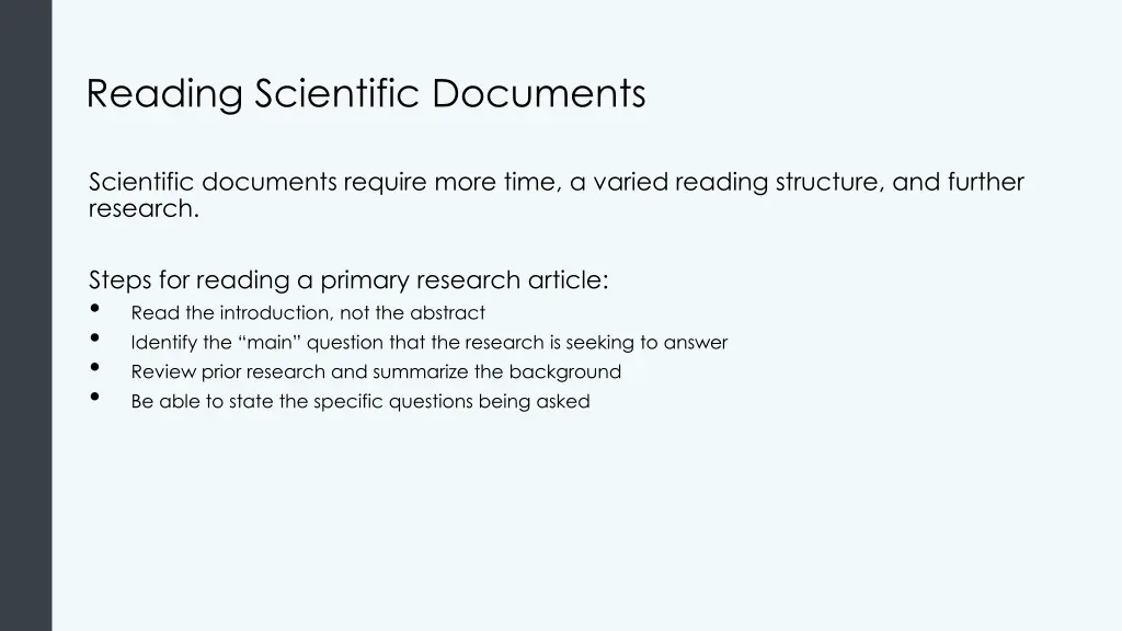 reading scientific documents