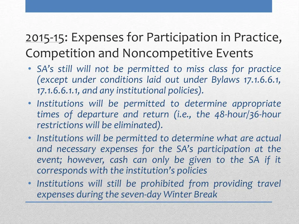 2015 15 expenses for participation in practice 1