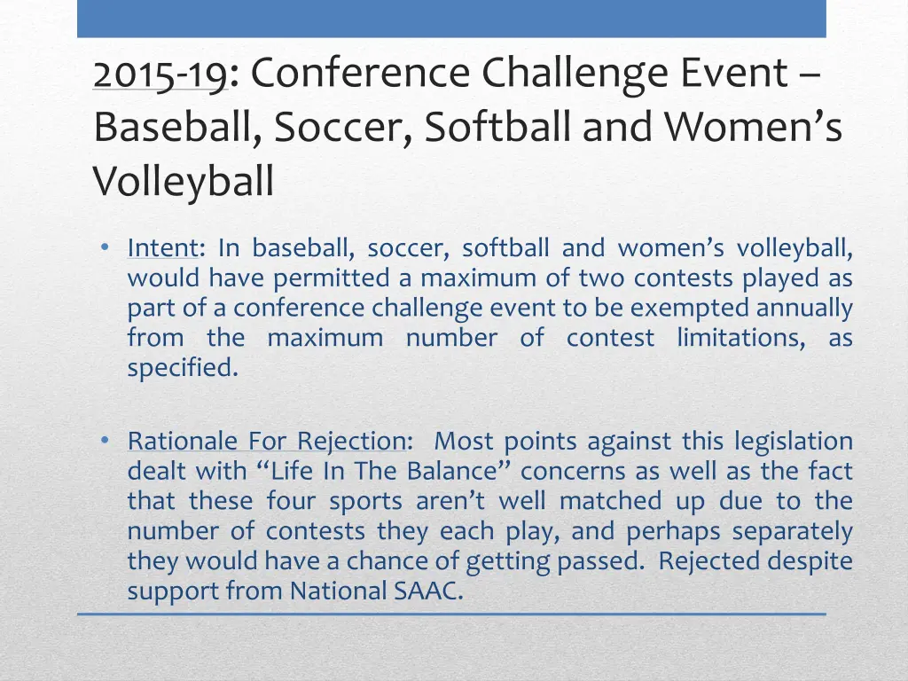 2015 19 conference challenge event baseball