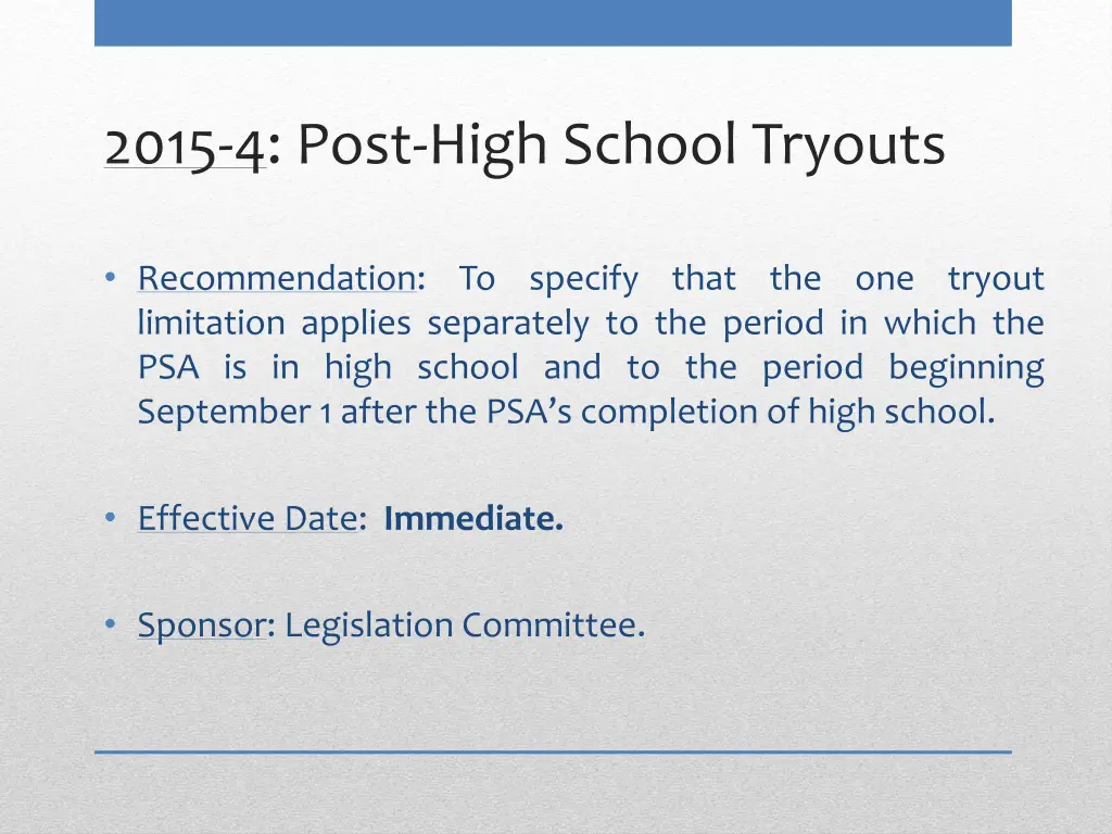 2015 4 post high school tryouts
