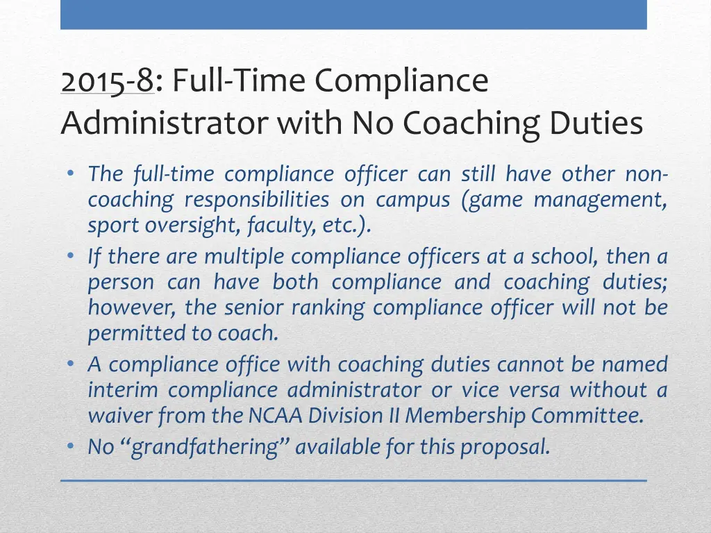 2015 8 full time compliance administrator with 1