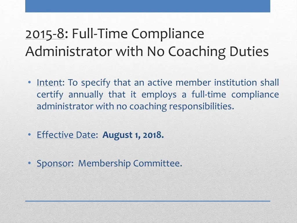 2015 8 full time compliance administrator with
