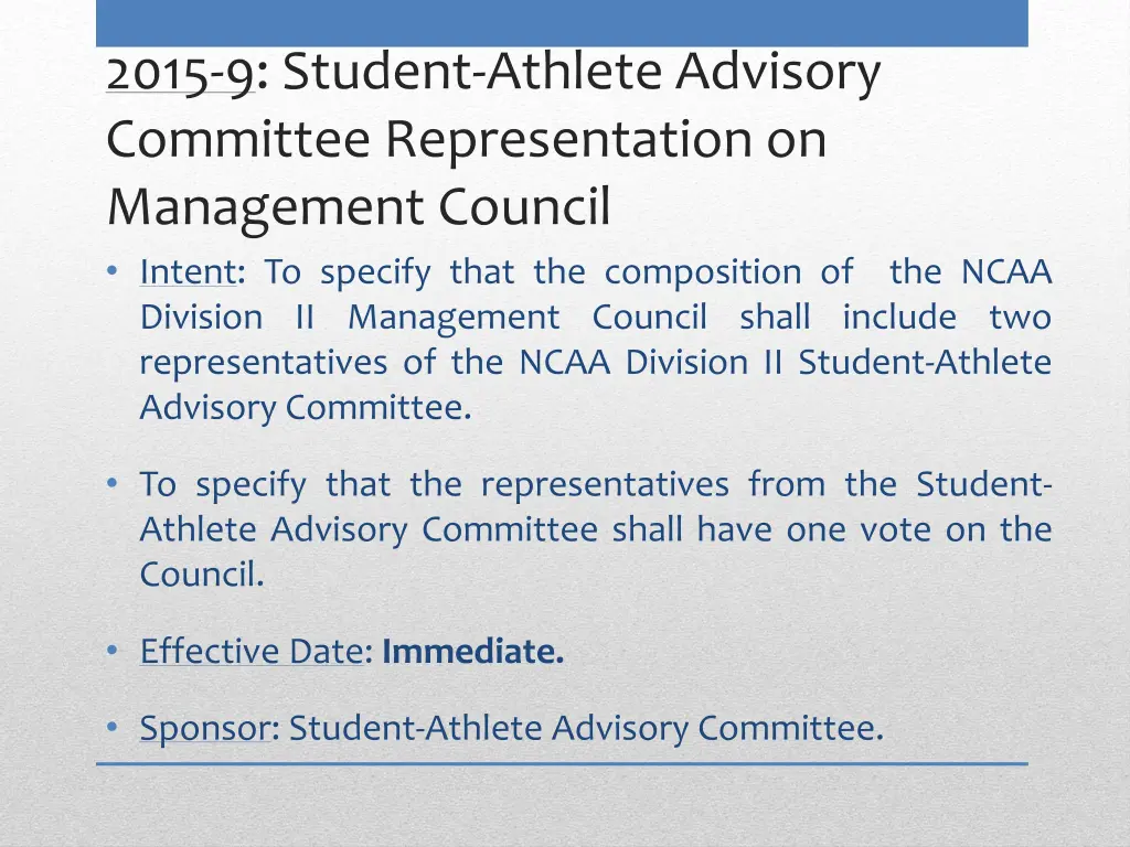 2015 9 student athlete advisory committee