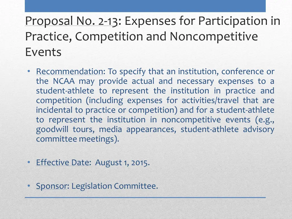 proposal no 2 13 expenses for participation