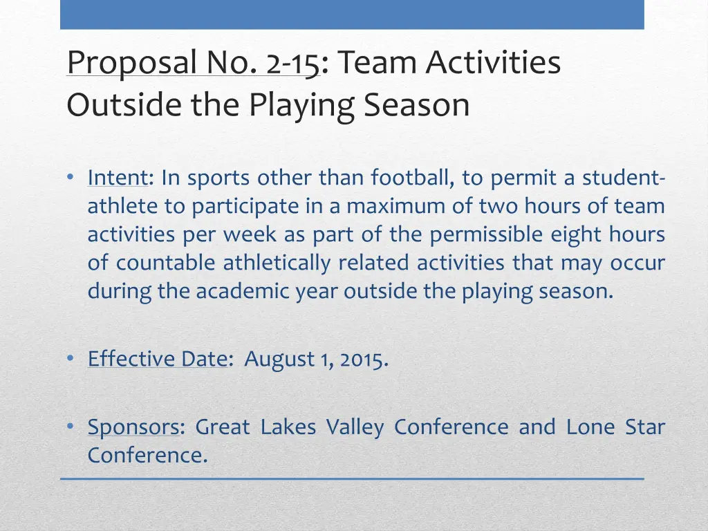 proposal no 2 15 team activities outside
