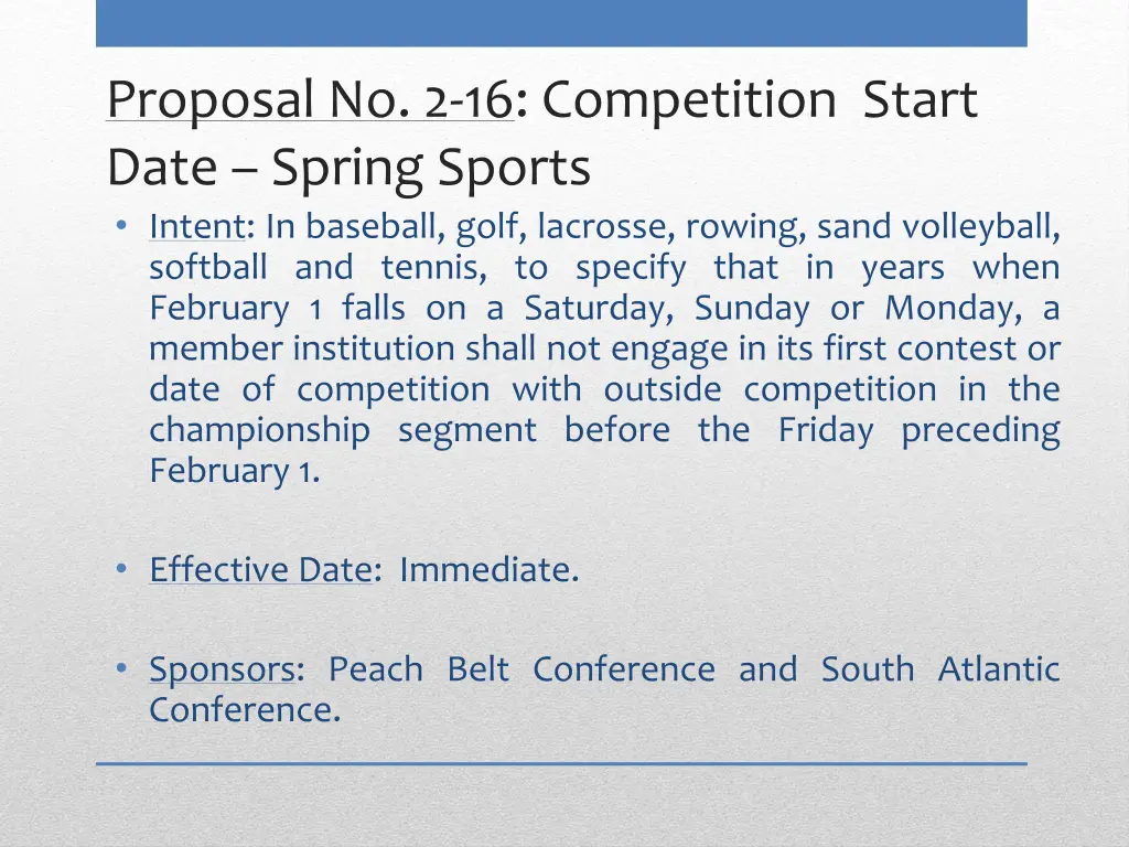 proposal no 2 16 competition start date spring