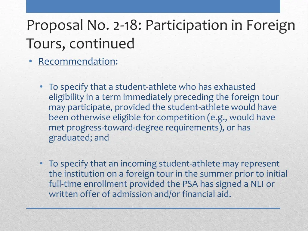 proposal no 2 18 participation in foreign tours 1