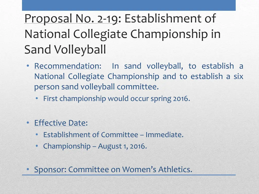proposal no 2 19 establishment of national