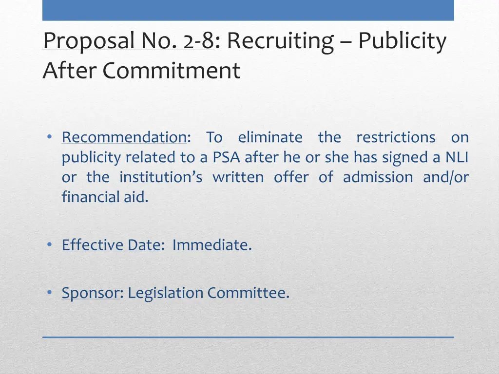 proposal no 2 8 recruiting publicity after