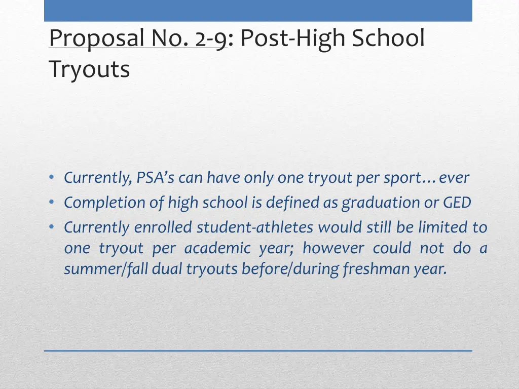 proposal no 2 9 post high school tryouts 1