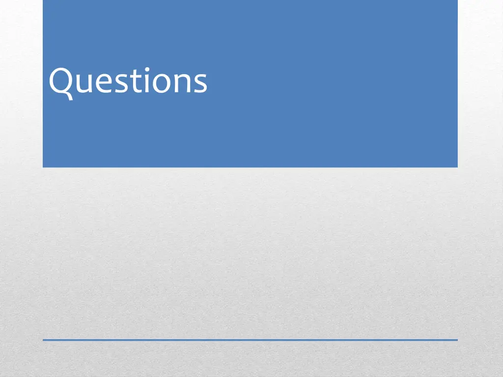 questions