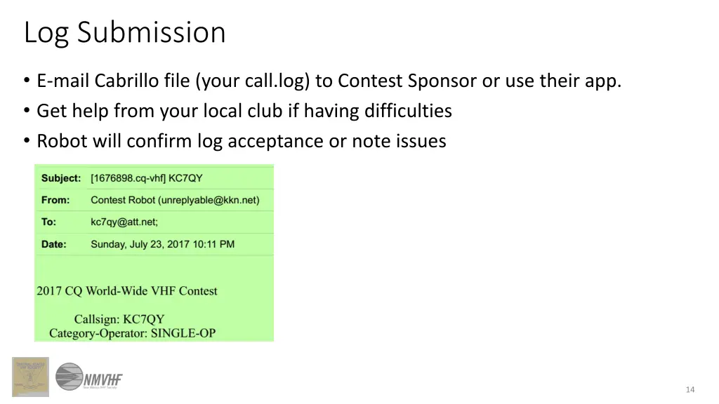 log submission