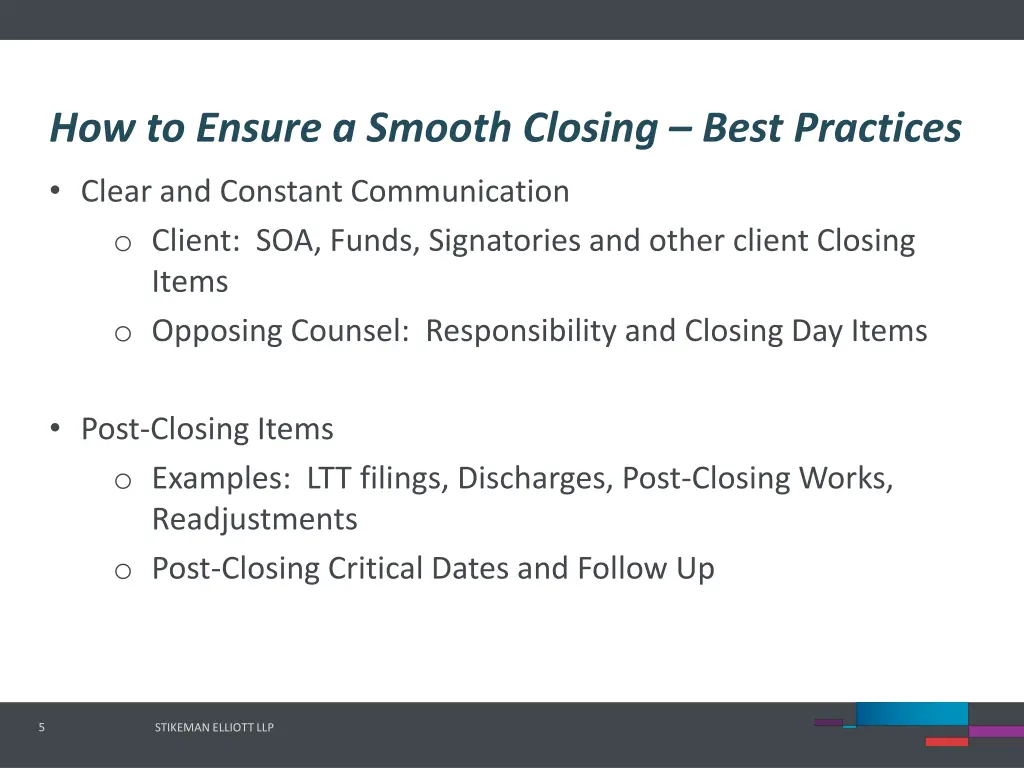how to ensure a smooth closing best practices 2