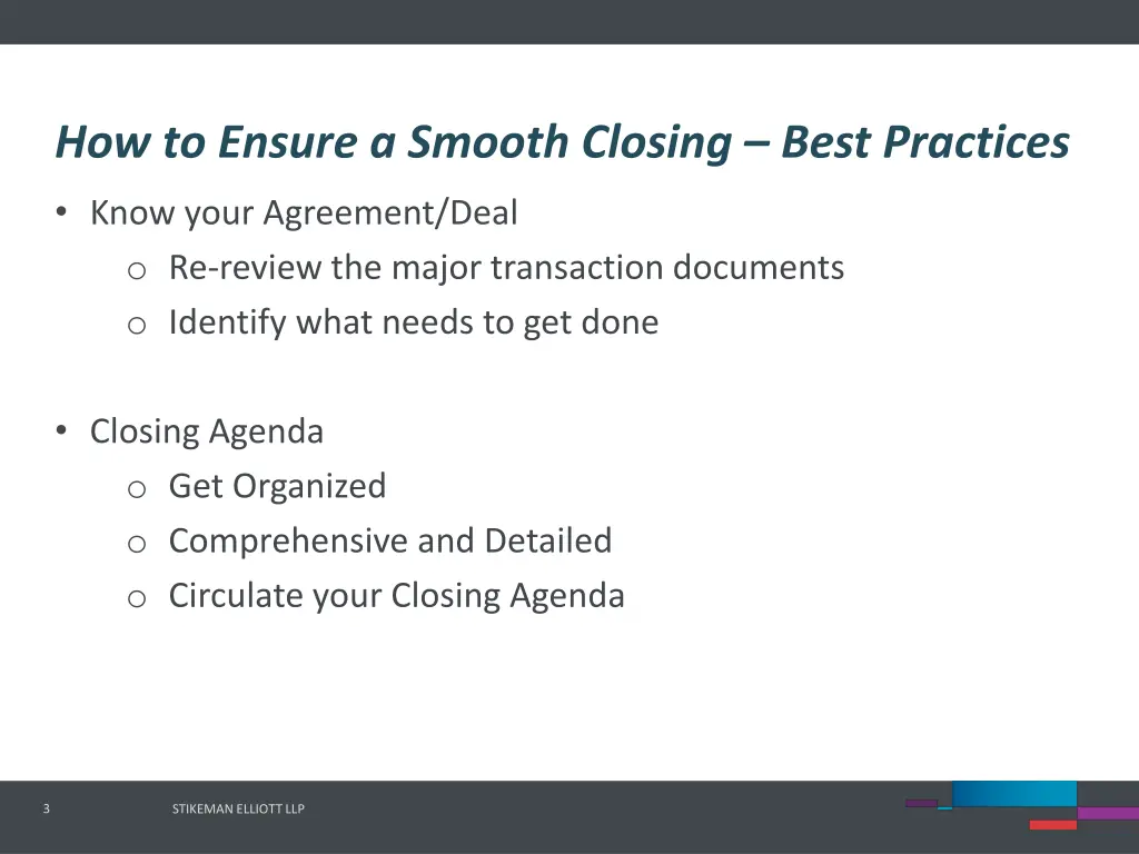 how to ensure a smooth closing best practices