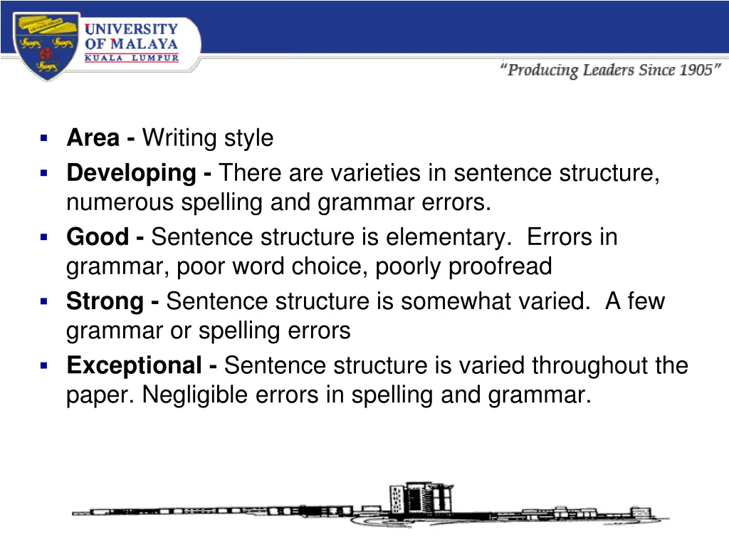 area writing style developing there are varieties