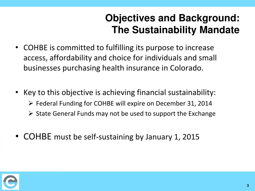 objectives and background the sustainability