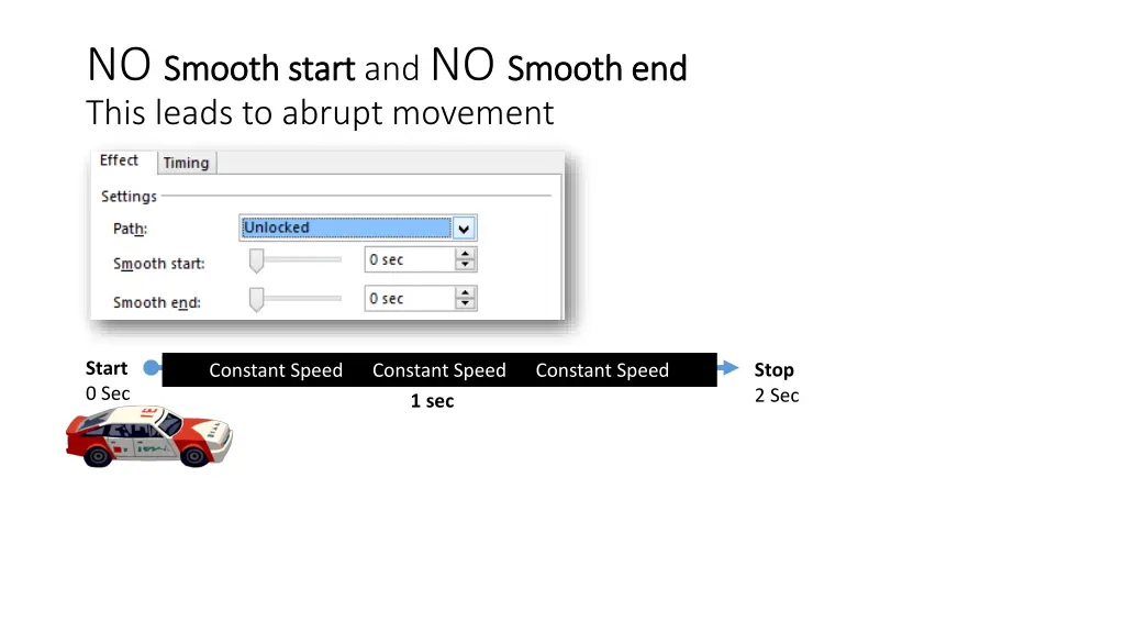 no smooth smooth start this leads to abrupt