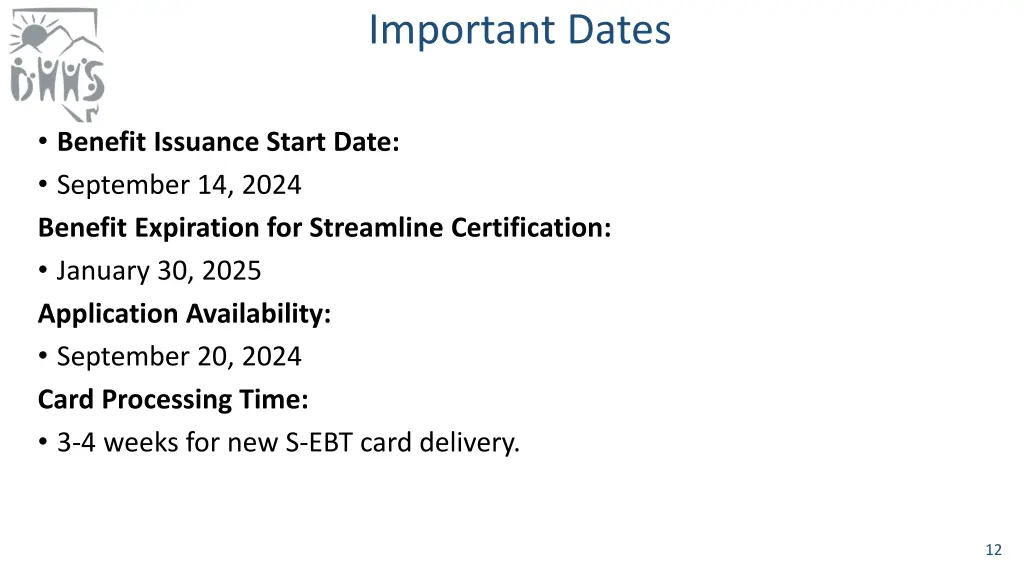 important dates