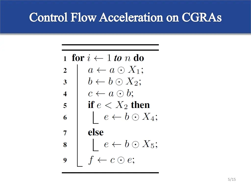 control flow acceleration on cgras