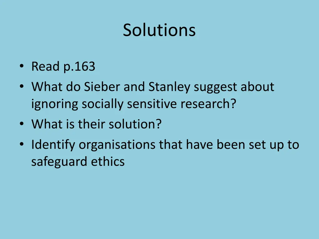 solutions