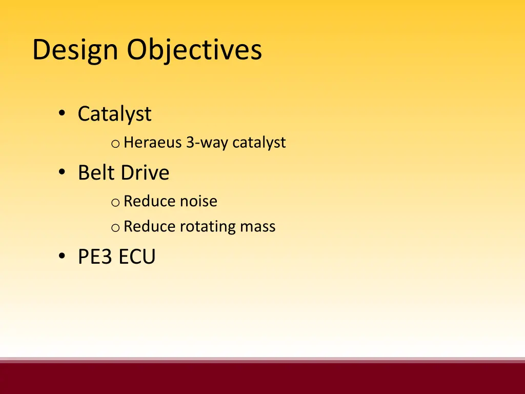 design objectives