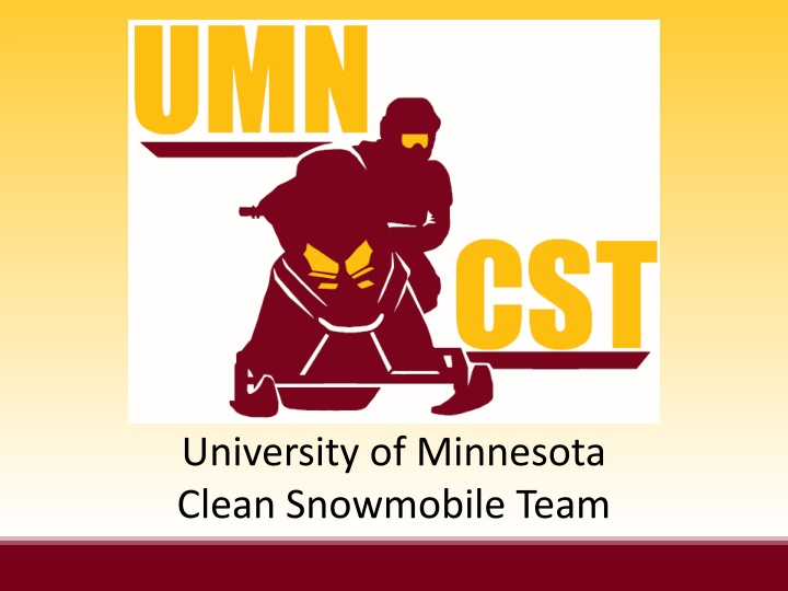 university of minnesota clean snowmobile team