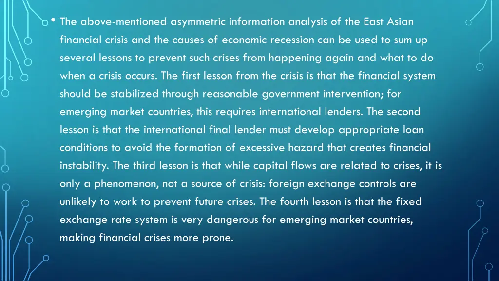 the above mentioned asymmetric information