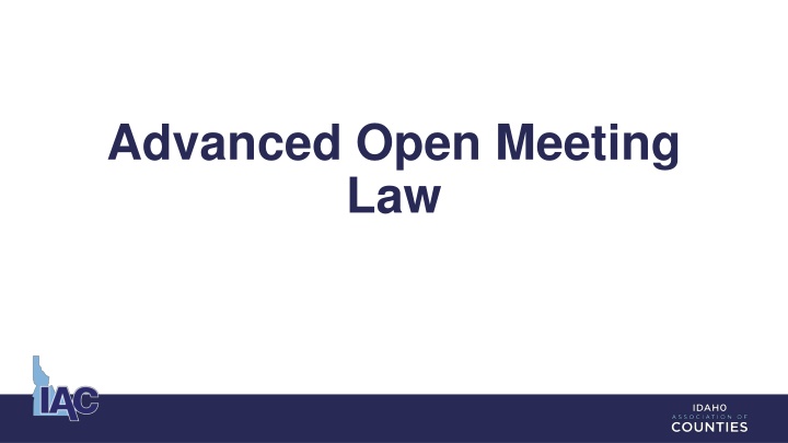 advanced open meeting law