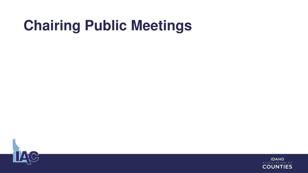 chairing public meetings