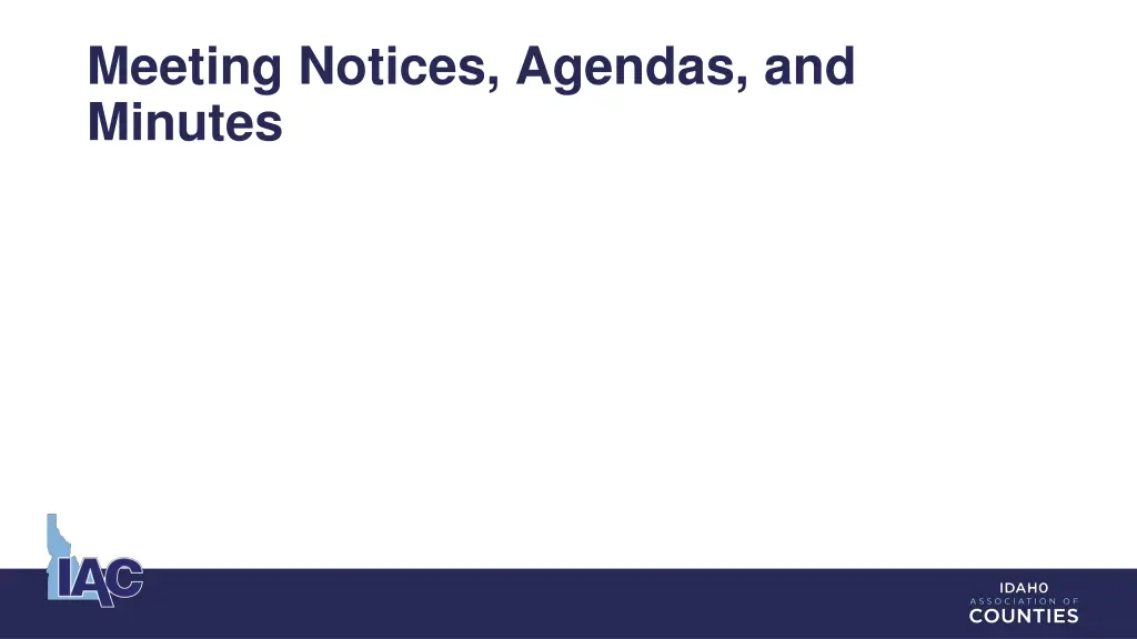 meeting notices agendas and minutes