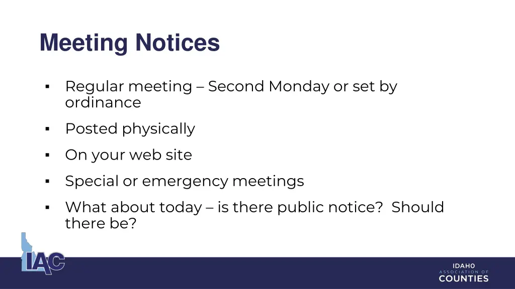 meeting notices